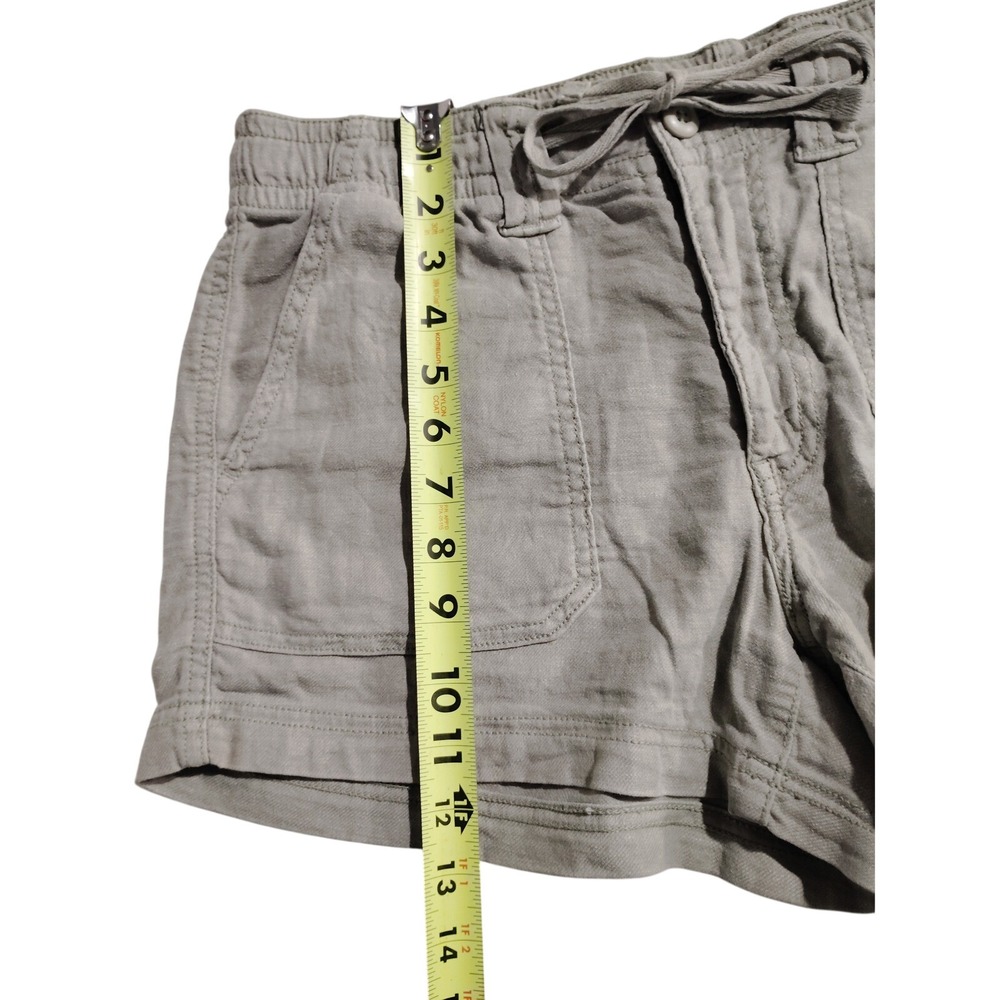 American Eagle Outfitters Womens Khaki Utility Shorts Size 6 Drawstring Waist - Picture 4 of 8